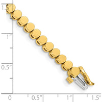 14K Yellow Gold 7" Add-a-Diamond Bracelet Mounting - Customizable to Hold 47 Round Diamonds (Up to 2.75mm) by Monteluci Fine Jewelry