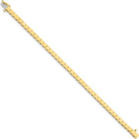 14K Yellow Gold 7" Add-a-Diamond Bracelet with 43 Stone Settings - Customizable Bracelet by Monteluci Fine Jewelry