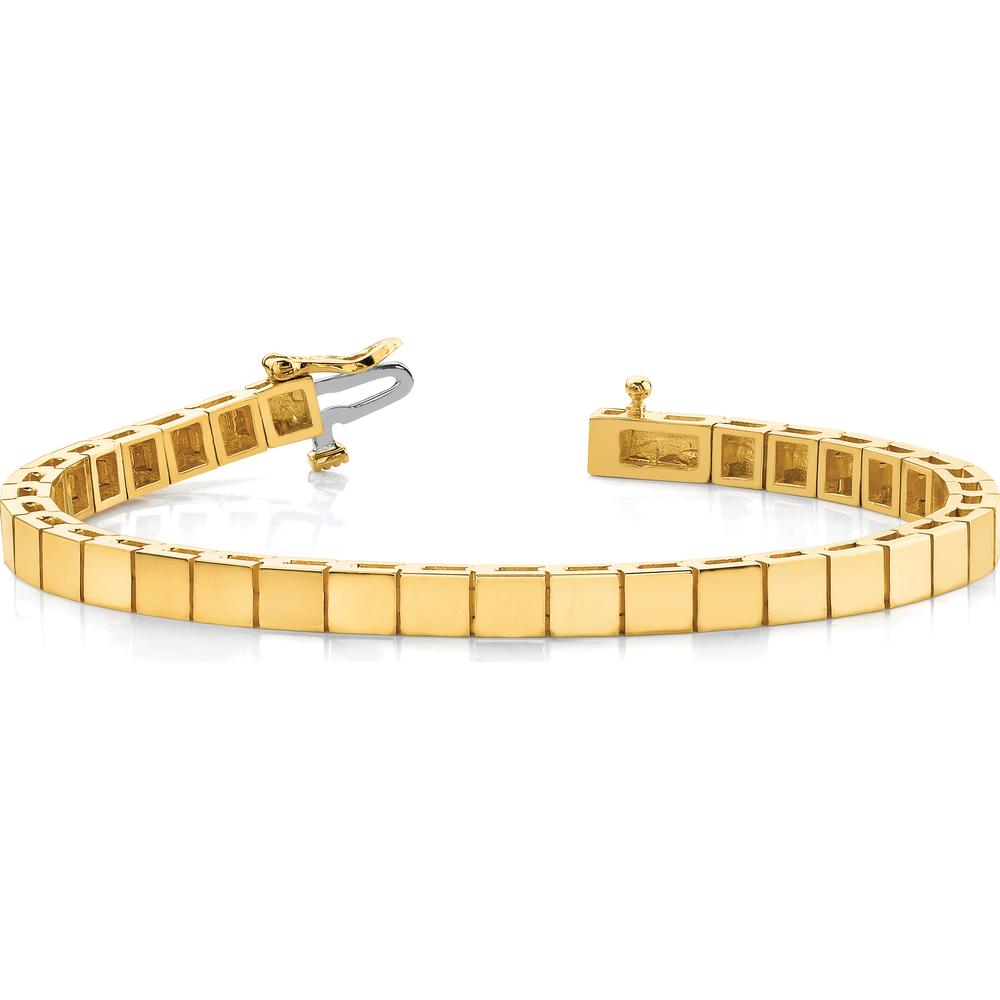 14K Yellow Gold 7" Add-a-Diamond Bracelet with 43 Stone Settings - Customizable Bracelet by Monteluci Fine Jewelry