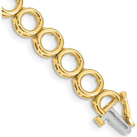 14K Yellow Gold 7" Add-A-Diamond Tennis Bracelet - Holds 22 Stones up to 3.25mm by Monteluci Fine Jewelry