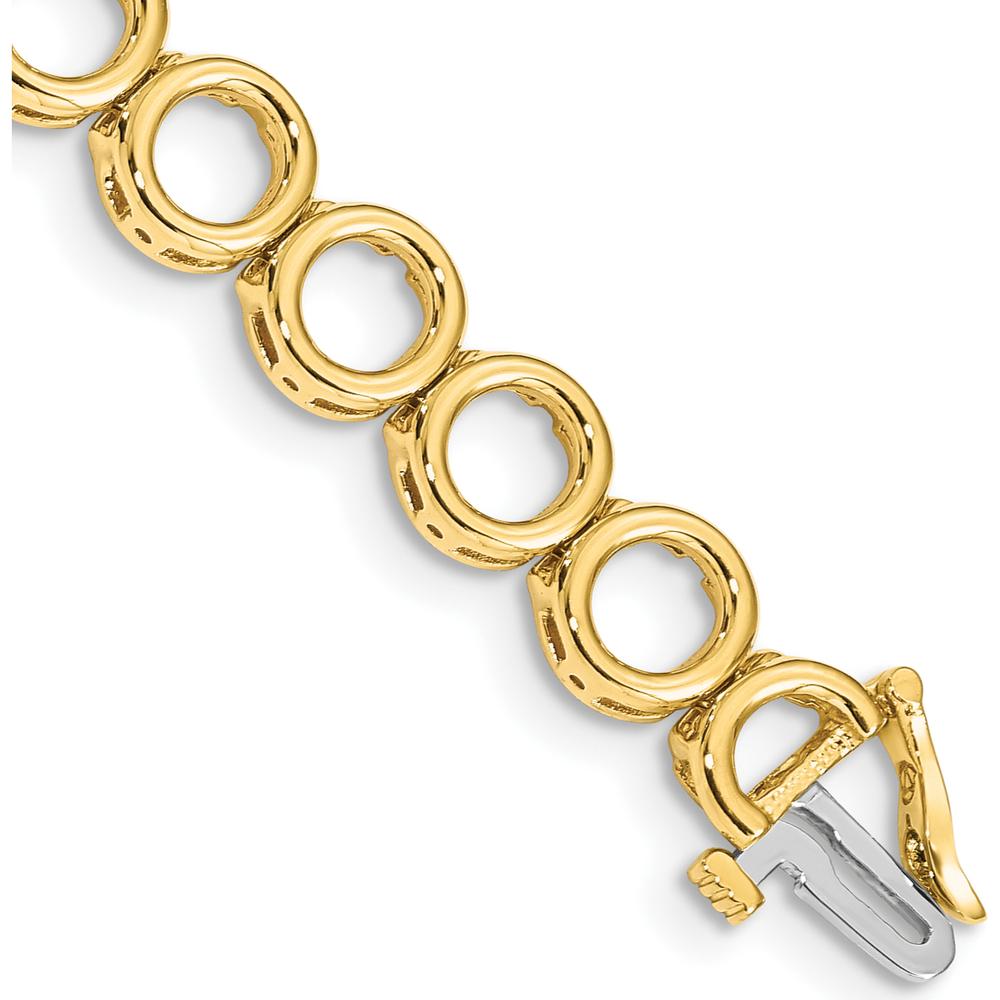14K Yellow Gold 7" Add-A-Diamond Tennis Bracelet - Holds 22 Stones up to 3.25mm by Monteluci Fine Jewelry