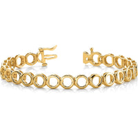14K Yellow Gold 7" Add-A-Diamond Tennis Bracelet - Holds 22 Stones up to 3.25mm by Monteluci Fine Jewelry