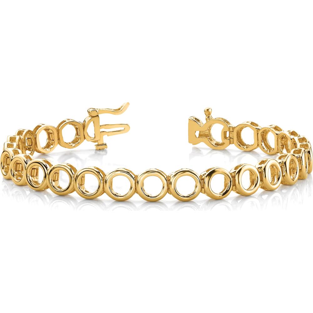 14K Yellow Gold 7" Add-A-Diamond Tennis Bracelet - Holds 22 Stones up to 3.25mm by Monteluci Fine Jewelry