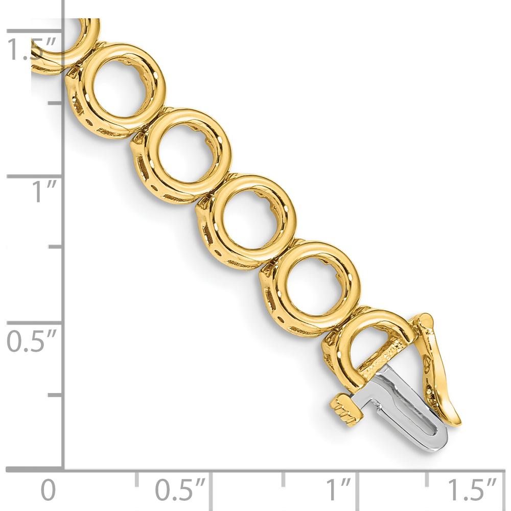 14K Yellow Gold 7" Add-A-Diamond Tennis Bracelet - Holds 22 Stones up to 3.25mm by Monteluci Fine Jewelry