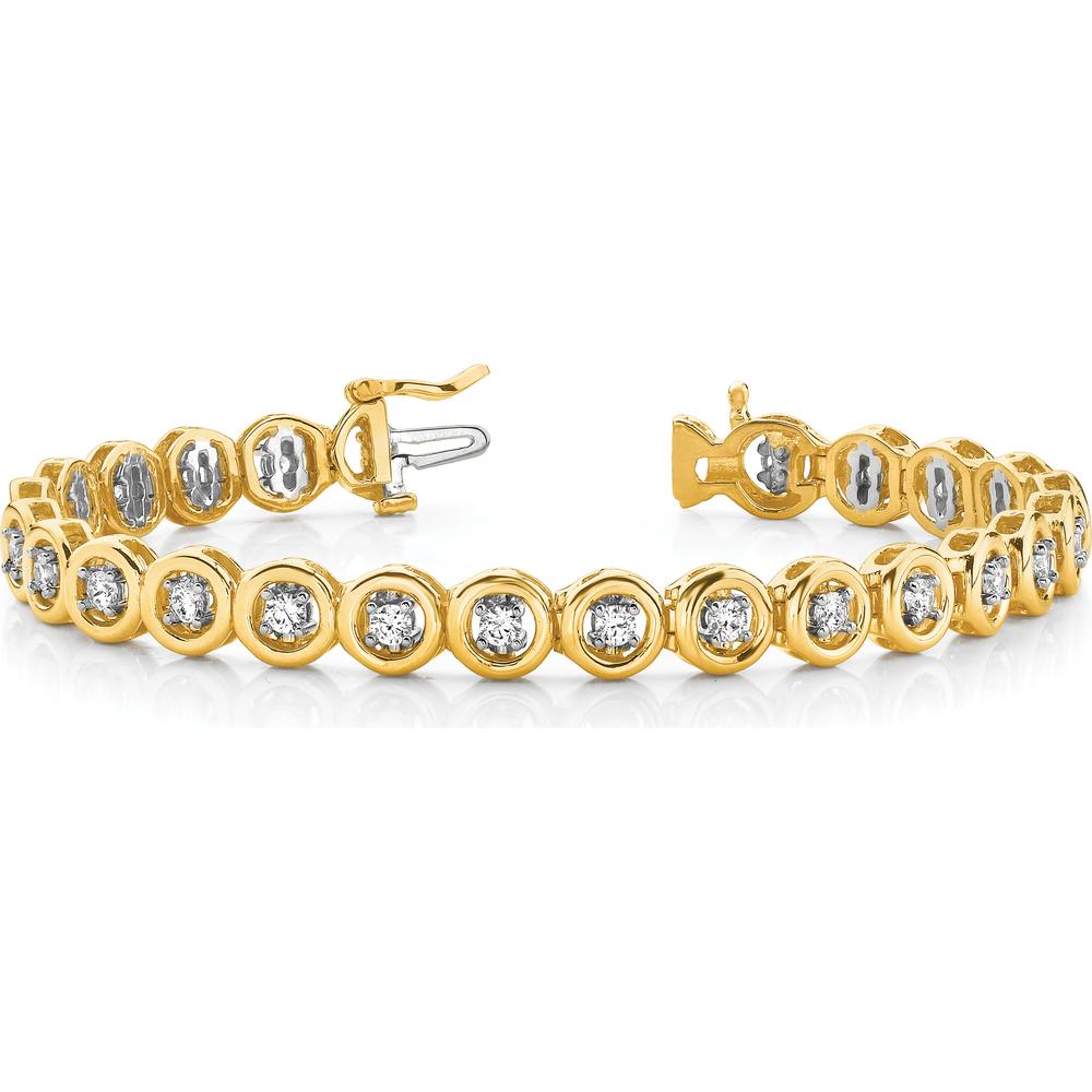 14K Yellow Gold 7" Add-A-Diamond Tennis Bracelet - Holds 22 Stones up to 3.25mm by Monteluci Fine Jewelry
