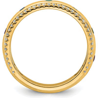14K Yellow Gold 7 Birthstone and Diamond Mother's Ring - Customizable Birthstone Design by Oro Pregiato