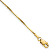 14K Yellow Gold 7" Box Chain Bracelet - 1.1mm Width with Lobster Clasp by Oro Pregiato