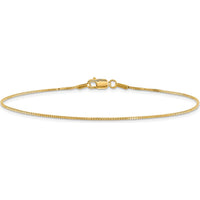 14K Yellow Gold 7" Box Chain Bracelet with Lobster Clasp by Oro Pregiato