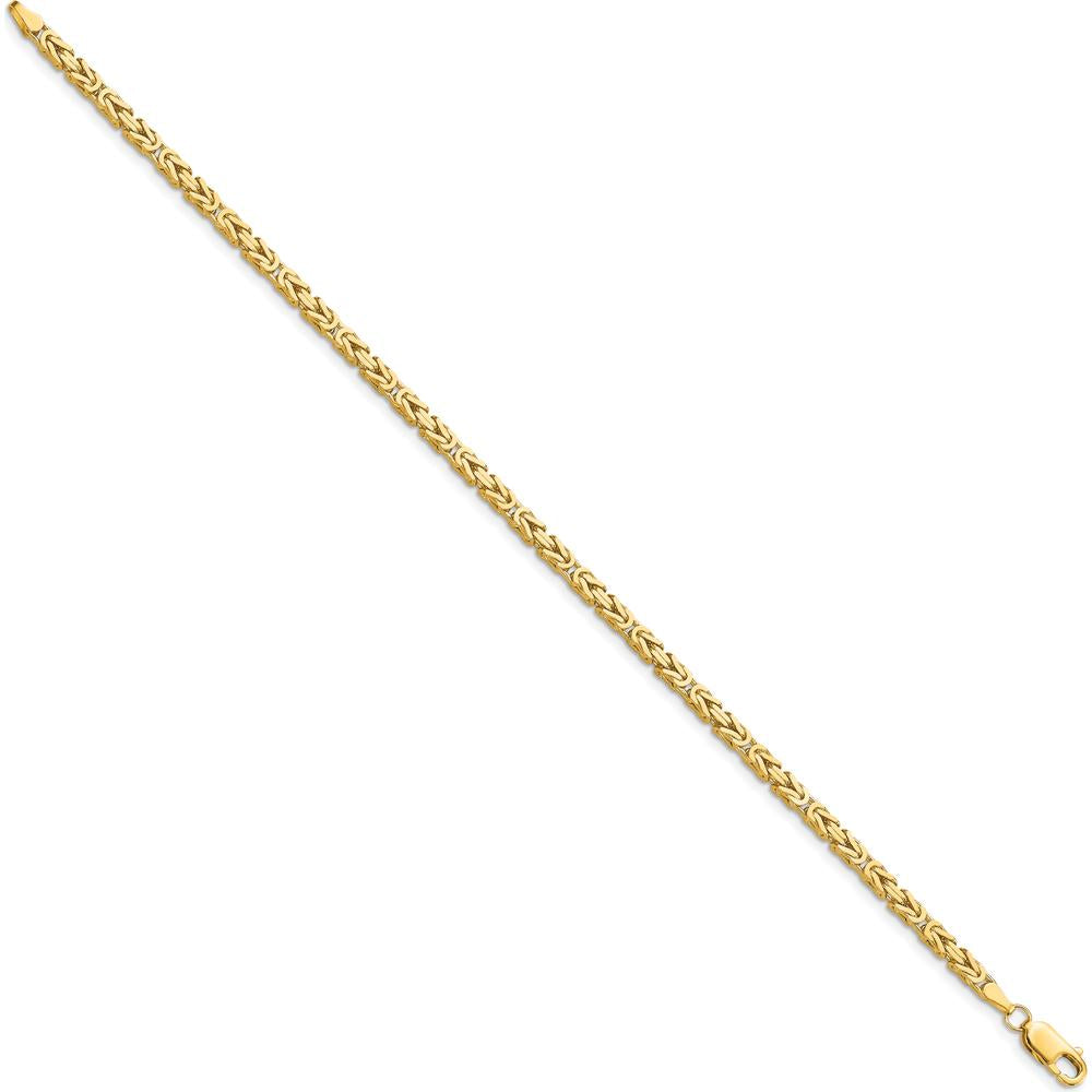 14K Yellow Gold 7" Byzantine Bracelet with Lobster Clasp by Oro Pregiato
