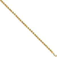 14K Yellow Gold 7" Diamond-Cut Rope Chain with Lobster Clasp - 4.9mm Width by Oro Pregiato