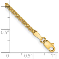 14K Yellow Gold 7" Diamond-Cut Spiga Bracelet with Lobster Clasp by Oro Pregiato