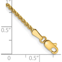 14K Yellow Gold 7" Diamond-Cut Spiga Chain Bracelet with Lobster Clasp by Oro Pregiato