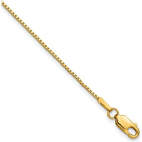 14K Yellow Gold 7-Inch 1mm Box Chain Bracelet with Lobster Clasp by Oro Pregiato