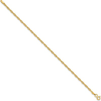 14K Yellow Gold 7 Inch Mariners Link Chain Bracelet - 2.35mm Width by Oro Pregiato