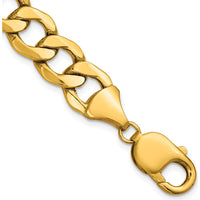 14K Yellow Gold 7-inch Semi-Solid Curb Chain Bracelet - 2.7mm Thick by Oro Pregiato