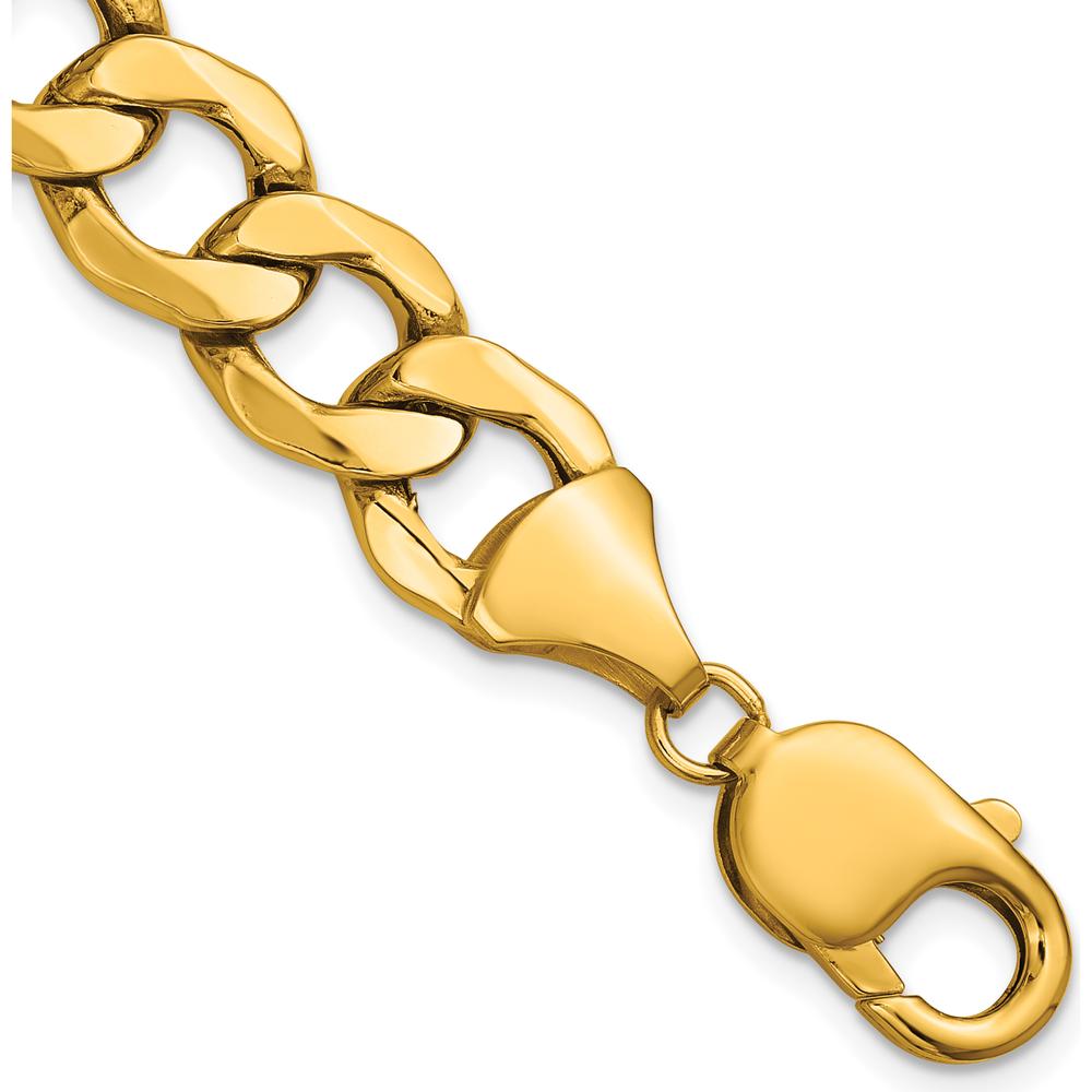 14K Yellow Gold 7-inch Semi-Solid Curb Chain Bracelet - 2.7mm Thick by Oro Pregiato