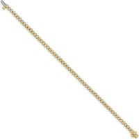 14K Yellow Gold 7-Inch Tennis Bracelet with 2.13 Carat Total Round Diamonds in Prong Setting by Monteluci Fine Jewelry
