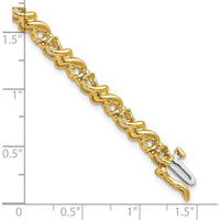 14K Yellow Gold 7-Inch Tennis Bracelet with 30 Round Prong Set Diamonds - 1.17 Carat Total Diamond Weight by Monteluci Fine Jewelry