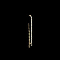14K Yellow Gold 7-Inch Tennis Bracelet with 5.02 Carat East-West Oval Cut Lab Grown Diamonds (E-F VS Clarity) - Covaloro Fine Jewelry