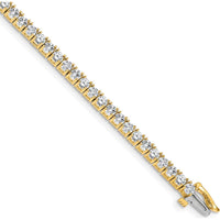 14K Yellow Gold 7-Inch Tennis Bracelet with 53 Round Diamonds - 4.92 Carat Total Diamond Weight by Monteluci Fine Jewelry