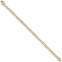 14K Yellow Gold 7-Inch Tennis Bracelet with 53 Round Diamonds - 4.92 Carat Total Diamond Weight by Monteluci Fine Jewelry