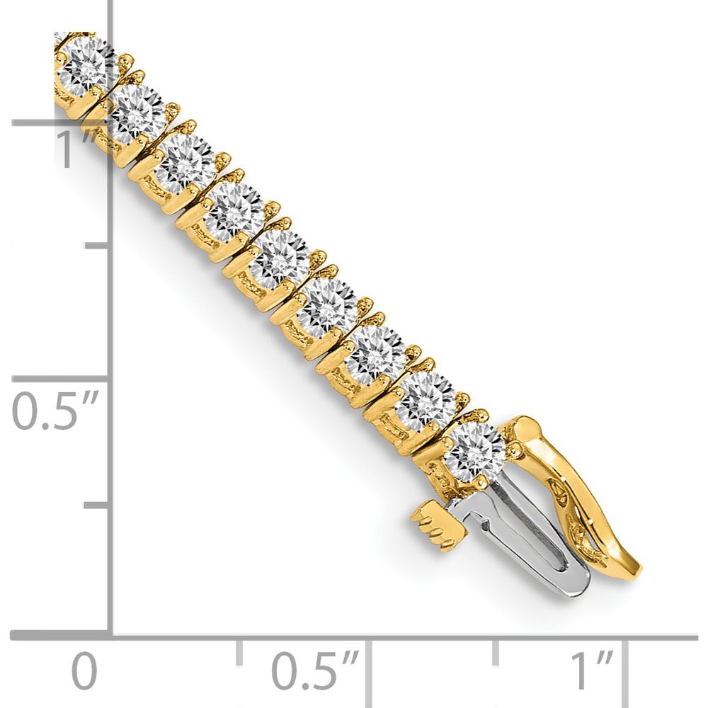 14K Yellow Gold 7-Inch Tennis Bracelet with 53 Round Diamonds - 4.92 Carat Total Diamond Weight by Monteluci Fine Jewelry