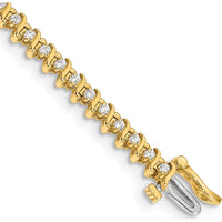14K Yellow Gold 7-inch Tennis Bracelet with 54 Round Diamonds - 7/8 Carat Total Diamond Weight by Monteluci Fine Jewelry