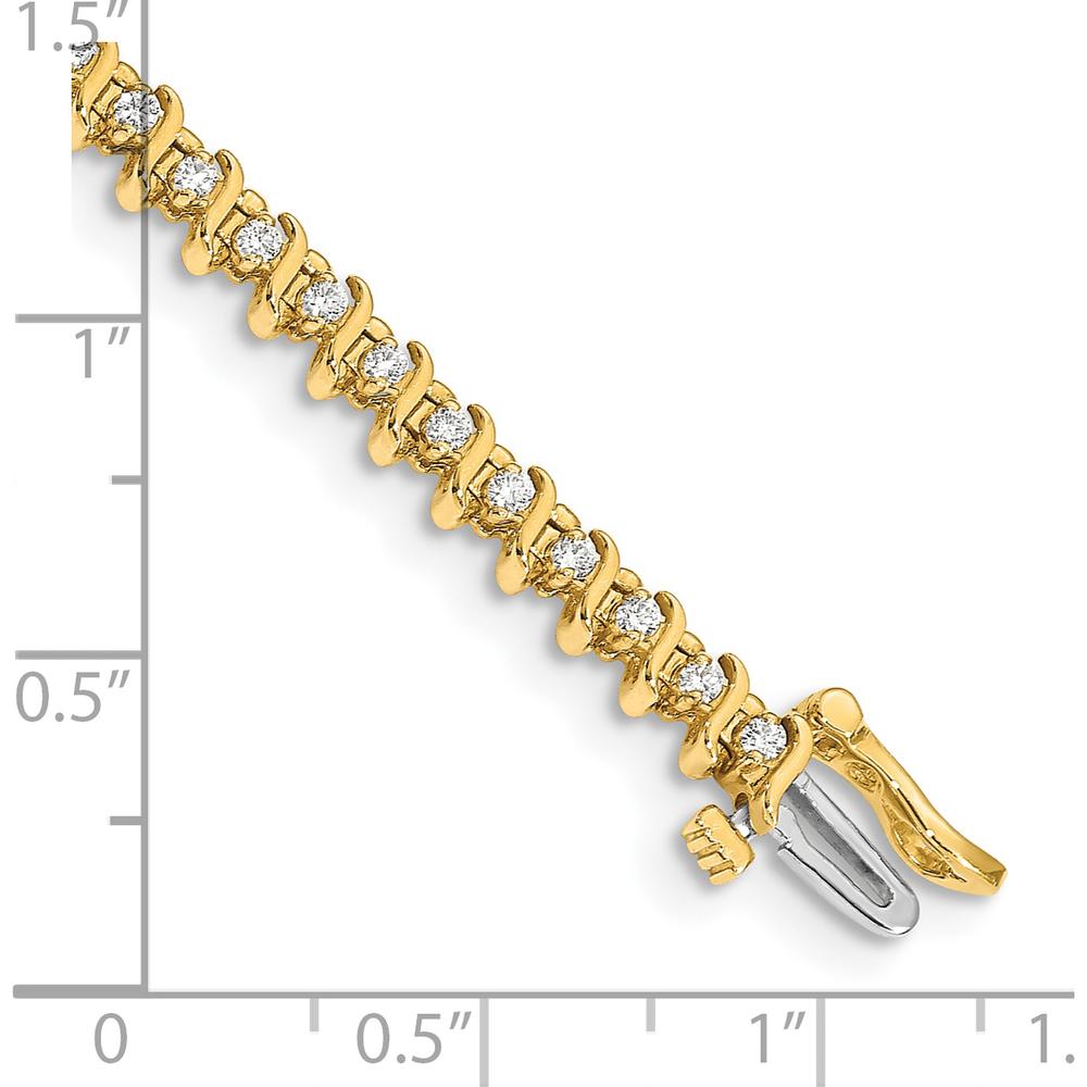 14K Yellow Gold 7-inch Tennis Bracelet with 54 Round Diamonds - 7/8 Carat Total Diamond Weight by Monteluci Fine Jewelry