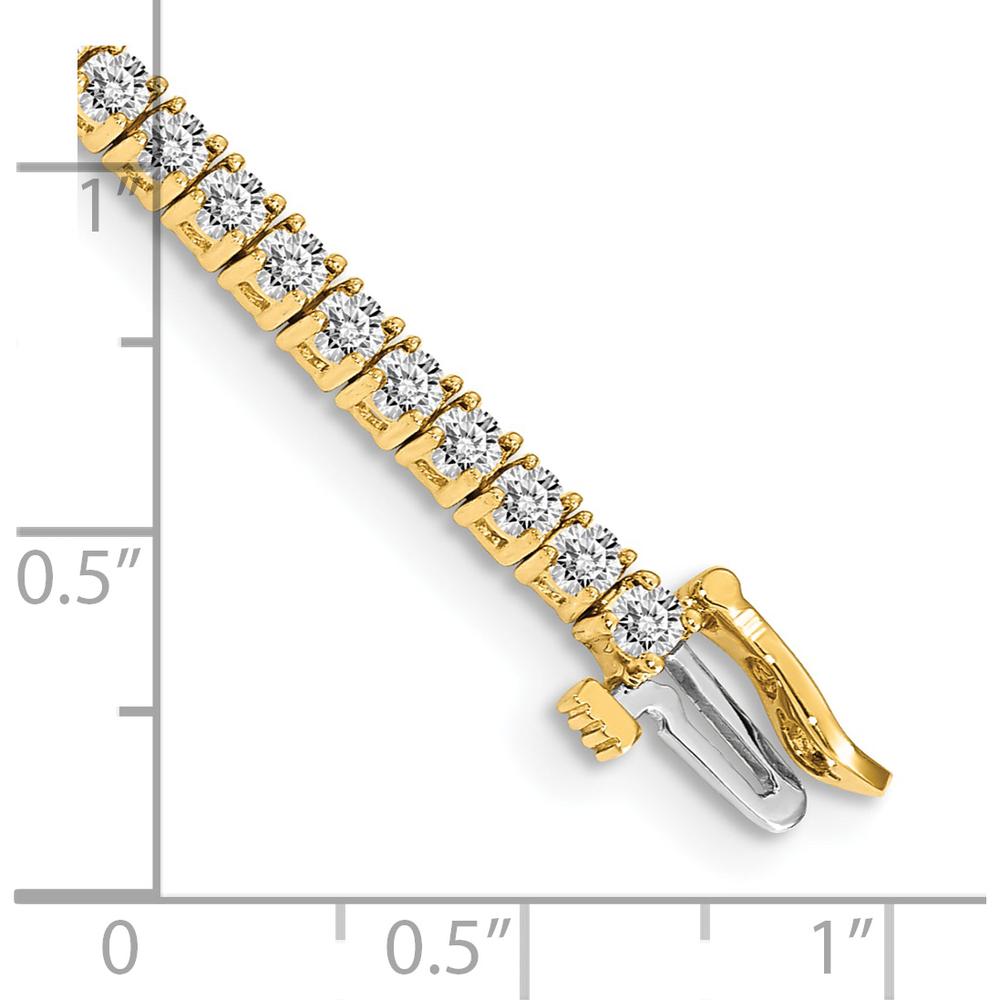 14K Yellow Gold 7-Inch Tennis Bracelet with 61 Round Diamonds - 3.05 Carat Total Diamond Weight by Monteluci Fine Jewelry