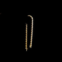 14K Yellow Gold 7-Inch Tennis Bracelet with North-South Prong Set Pear Cut Lab Diamonds - 10.04 Carat Total Diamond Weight (E-F VS1) - Covaloro Fine Jewelry