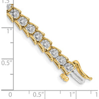 14K Yellow Gold 7-Inch Tennis Bracelet with Round Diamonds - 5/8 Carats Total Diamond Weight by Monteluci Fine Jewelry