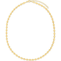 14K Yellow Gold 7" Pebble Bead Fancy Chain Bracelet with Lobster Clasp by Orozza Fine Jewelry