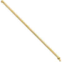 14K Yellow Gold 7" Polished Domed Omega Bracelet - 4mm Width by Oro Pregiato