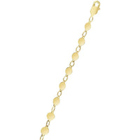 14K Yellow Gold 7" Polished Mirror Chain Bracelet with Lobster Clasp by Orozza Fine Jewelry