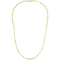 14K Yellow Gold 7" Polished Mirror Chain Bracelet with Lobster Clasp by Orozza Fine Jewelry