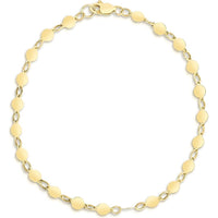 14K Yellow Gold 7" Polished Mirror Chain Bracelet with Lobster Clasp by Orozza Fine Jewelry