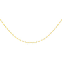 14K Yellow Gold 7" Polished Mirror Chain Bracelet with Lobster Clasp by Orozza Fine Jewelry