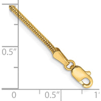 14K Yellow Gold 7" Snake Chain Bracelet with Lobster Clasp - 1.6mm Width by 0