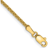 14K Yellow Gold 7" Spiga Chain Bracelet with Lobster Clasp by Oro Pregiato