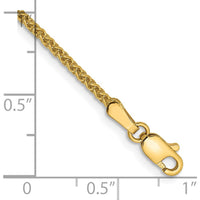 14K Yellow Gold 7" Spiga Chain Bracelet with Lobster Clasp by Oro Pregiato