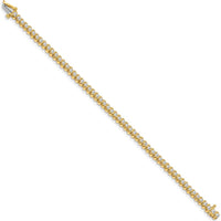14K Yellow Gold 7" Spiral Tennis Bracelet Mounting for Round Diamonds - 0.93 Carat Total Mounting Weight by Oro Pregiato