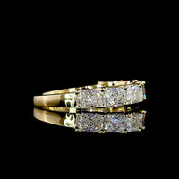 14K Yellow Gold 7-Stone Eternity Band with East-West Set Radiant Cut Lab Diamonds in U-Prong Setting - 2.00 Carat Total Weight - Covaloro Fine Jewelry