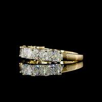 14K Yellow Gold 7-Stone Eternity Band with East-West Set Radiant Cut Lab Diamonds in U-Prong Setting - 2.00 Carat Total Weight - Covaloro Fine Jewelry