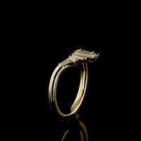 14K Yellow Gold 7-Stone Eternity Band with North-South Baguette Lab Diamonds - 0.35 Carat Total Weight, E-F Color VS Clarity - Covaloro Fine Jewelry