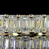 14K Yellow Gold 7-Stone Eternity Band with Prong Set Emerald Cut Lab Diamonds - 1.07 Carat Total Diamond Weight - Covaloro Fine Jewelry