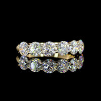14K Yellow Gold 7-Stone Eternity Band with Round Brilliant Cut Lab Diamonds - 2.07 Carat Total Diamond Weight - Covaloro Fine Jewelry