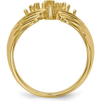 14K Yellow Gold 7-Stone Family Ring Mounting with Prong Settings - Round 2.5mm by Oro Pregiato