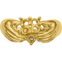 14K Yellow Gold 7-Stone Family Ring Mounting with Prong Settings - Round 2.5mm by Oro Pregiato