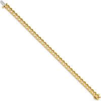 14K Yellow Gold 7" Tennis Bracelet Mounting for 36 Round Diamonds - 12.5 Carat Total Weight by Oro Pregiato