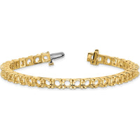 14K Yellow Gold 7" Tennis Bracelet Mounting for 36 Round Diamonds - 12.5 Carat Total Weight by Oro Pregiato